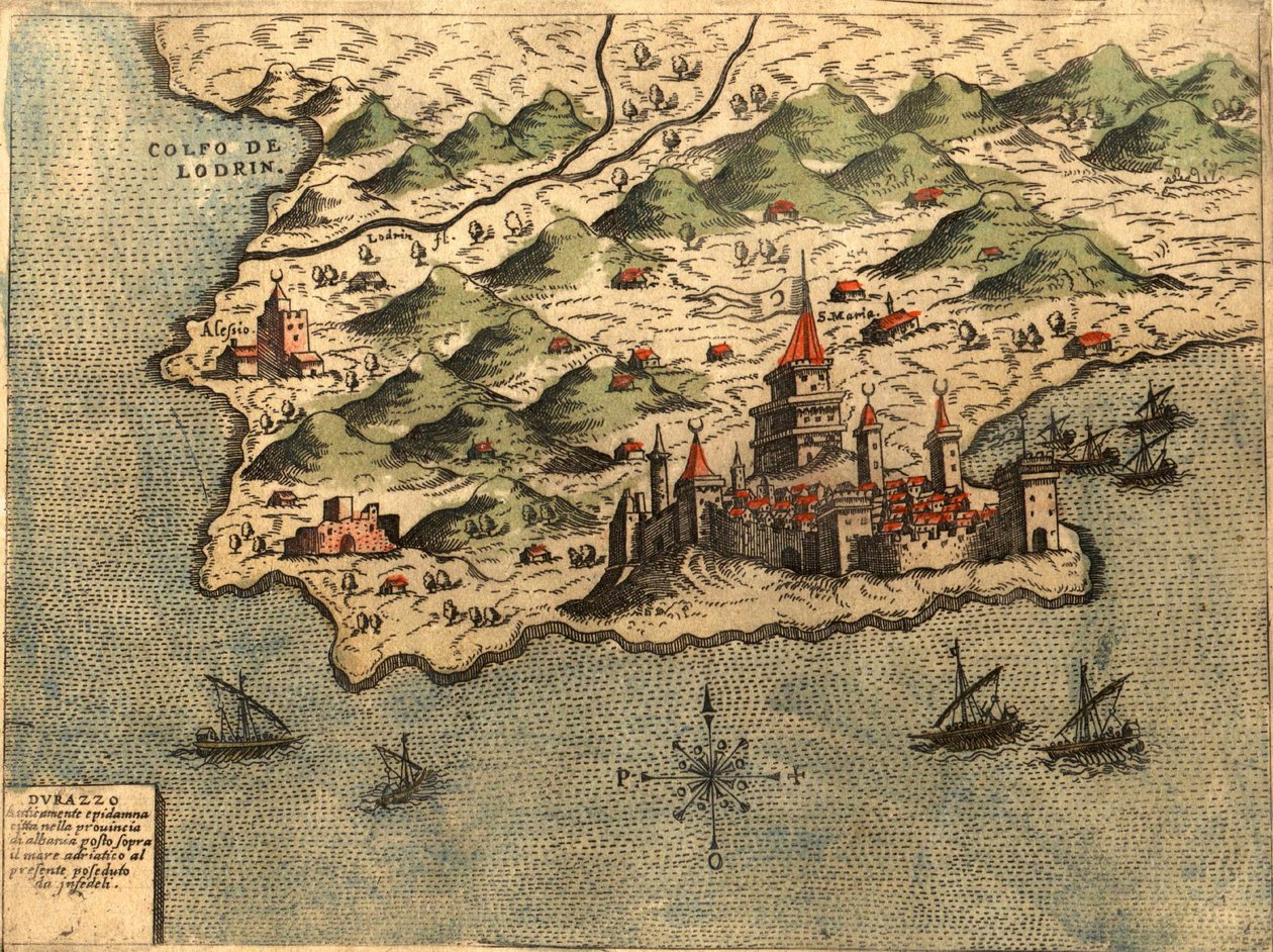 Dalmacja autorstwa Georg and Hogenberg Franz (1535 90) Braun