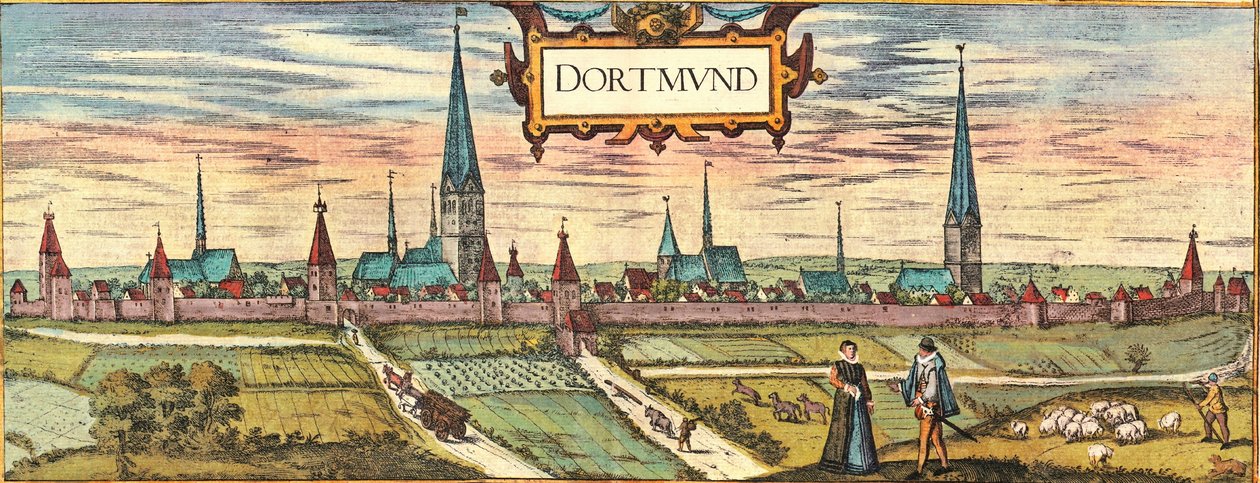 Dortmund autorstwa Georg and Hogenberg Franz (1535 90) Braun