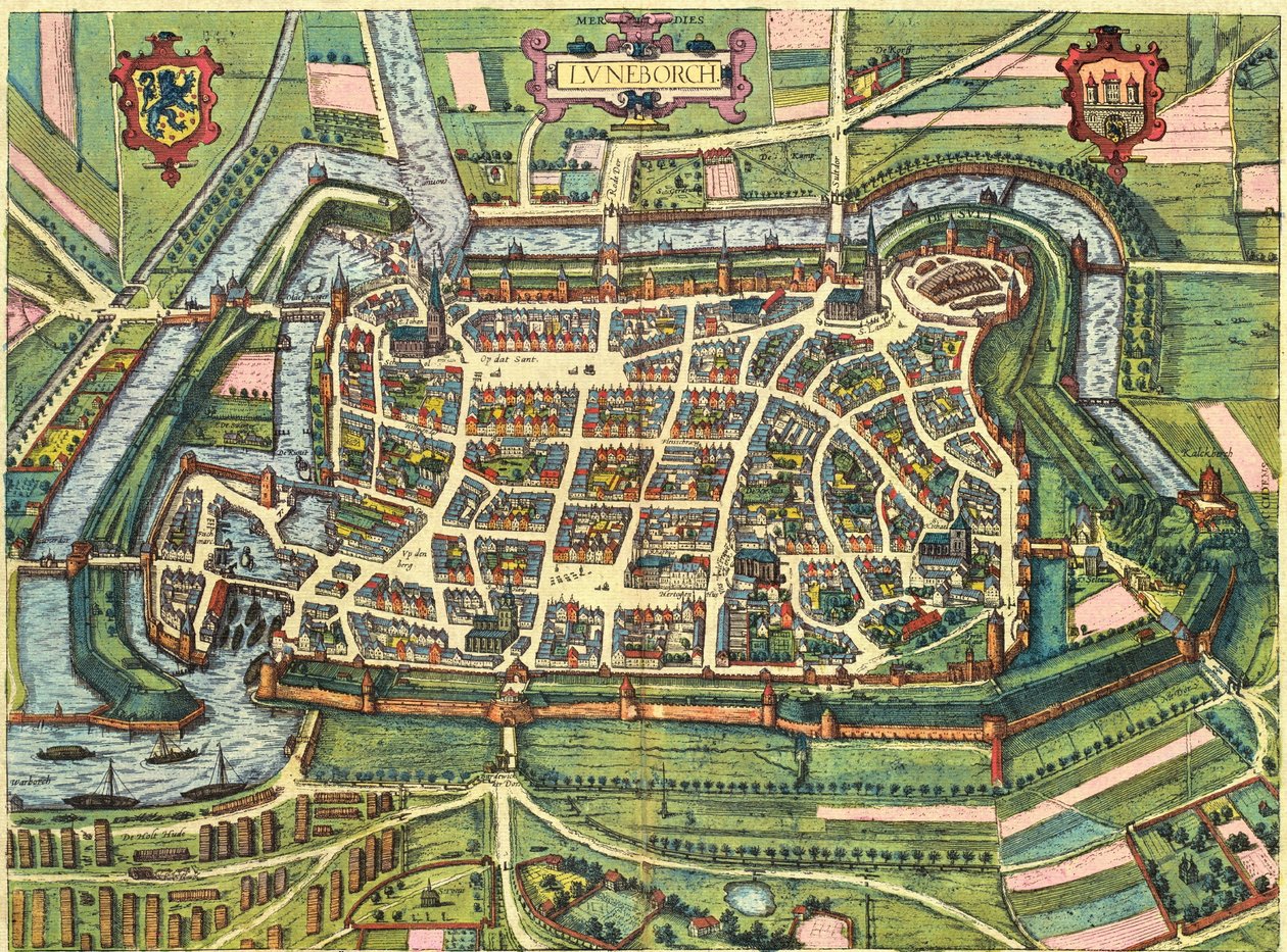 Edynburg, Szkocja autorstwa Georg and Hogenberg Franz (1535 90) Braun