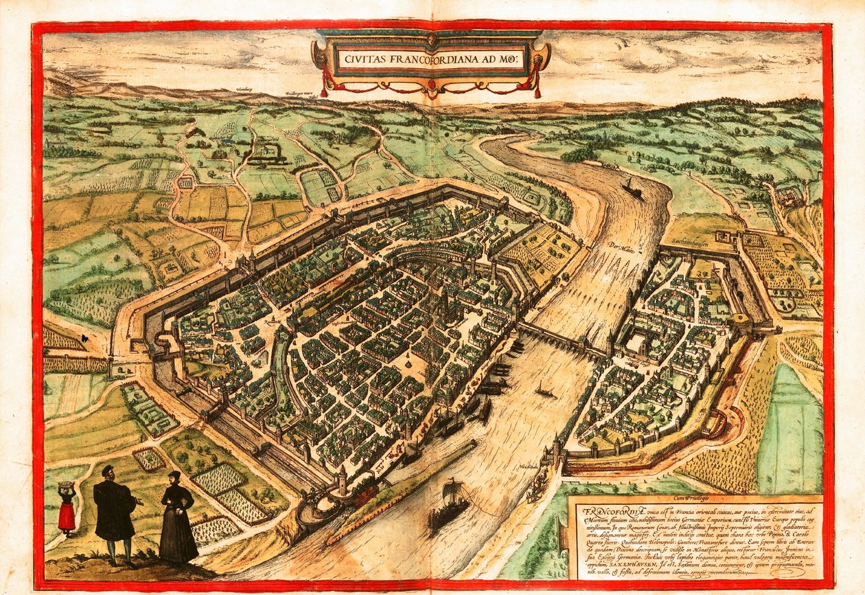 Frankfurt nad Menem autorstwa Georg and Hogenberg Franz (1535 90) Braun