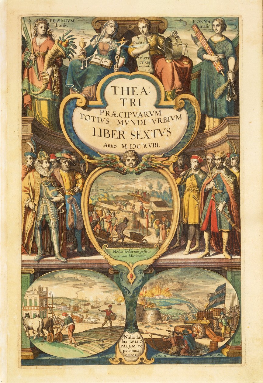 Frontyspis tomu VI Georga Brauna autorstwa Georg Braun and Hogenberg Franz