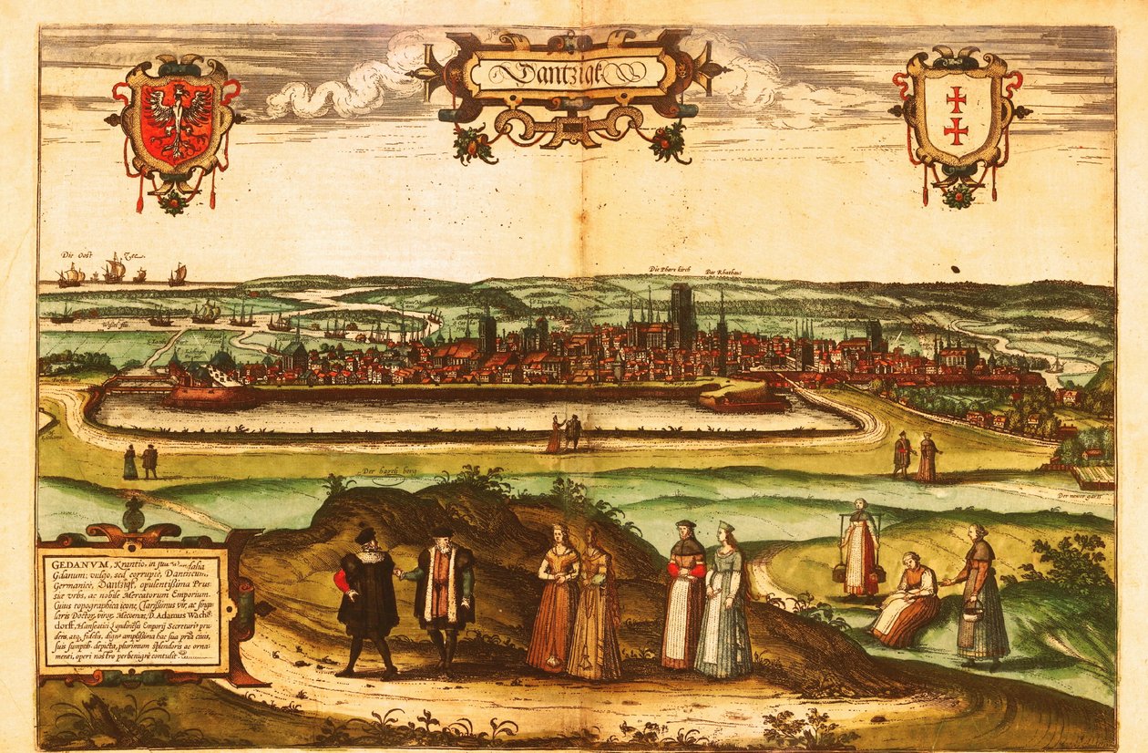 Gdańsk, Polska autorstwa Georg and Hogenberg Franz (1535 90) Braun