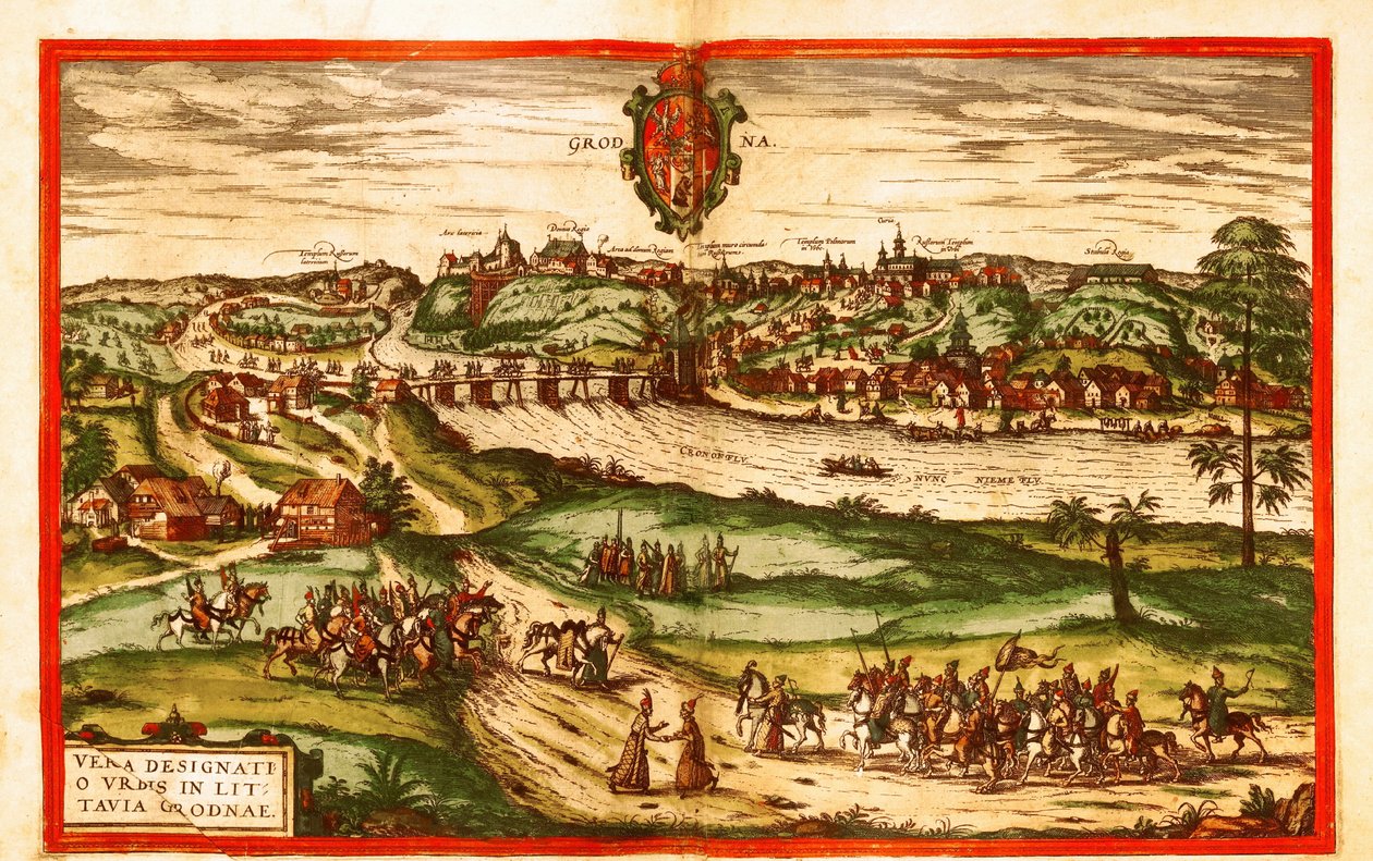 Grodno, Poland autorstwa Georg and Hogenberg Franz (1535 90) Braun