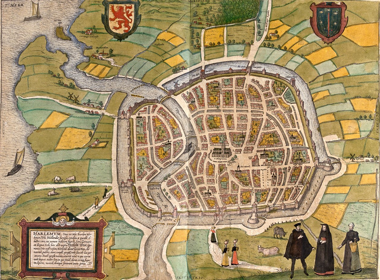 Haarlem, Holandia autorstwa Georg and Hogenberg Franz (1535 90) Braun