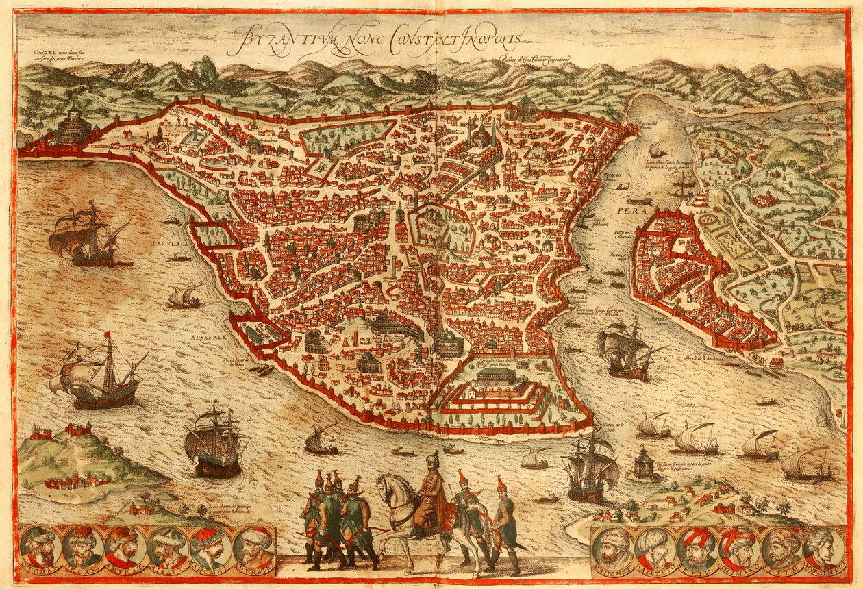 Stambuł autorstwa Georg and Hogenberg Franz (1535 90) Braun