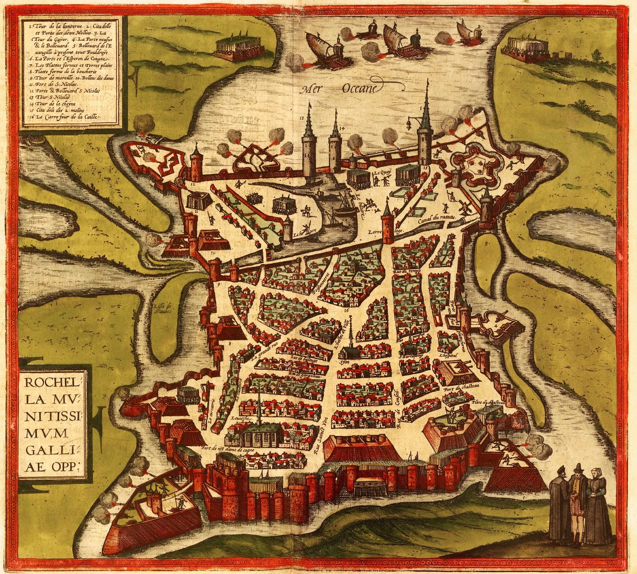 La Rochelle, Francja autorstwa Georg and Hogenberg Franz (1535 90) Braun