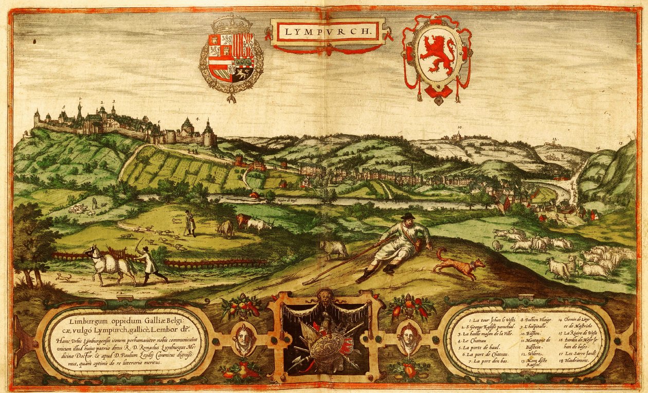 Limbourg, Holandia autorstwa Georg and Hogenberg Franz (1535 90) Braun