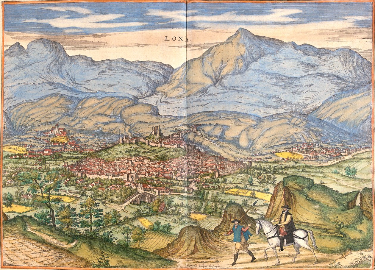 Loja, Hiszpania autorstwa Georg and Hogenberg Franz (1535 90) Braun