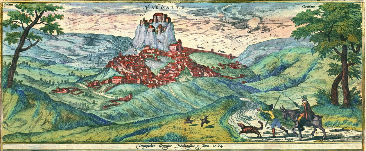 Miasto Malaga autorstwa Georg and Hogenberg Franz (1535 90) Braun