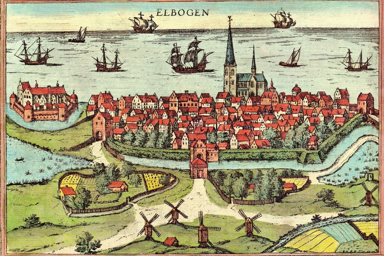 Malmo, Szwecja autorstwa Georg and Hogenberg Franz (1535 90) Braun