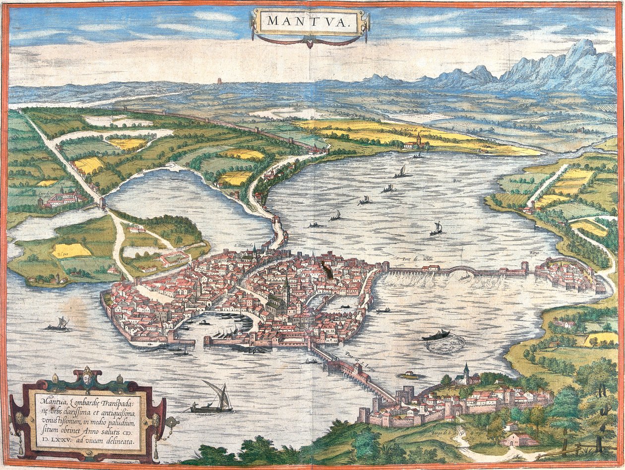 Mantua, Włochy autorstwa Georg and Hogenberg Franz (1535 90) Braun