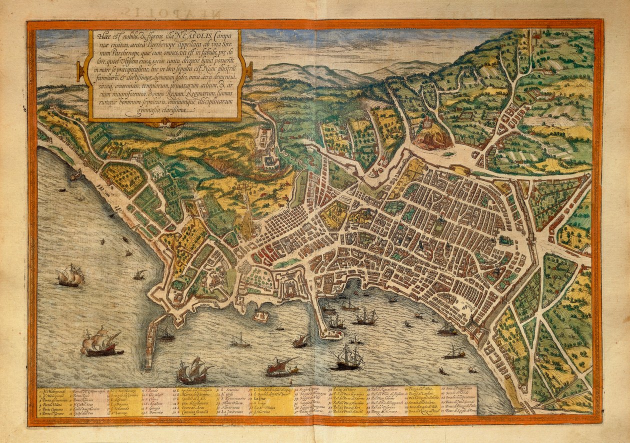 Mapa z miast świata autorstwa Georga Braun autorstwa Georg Braun and Hogenberg Franz