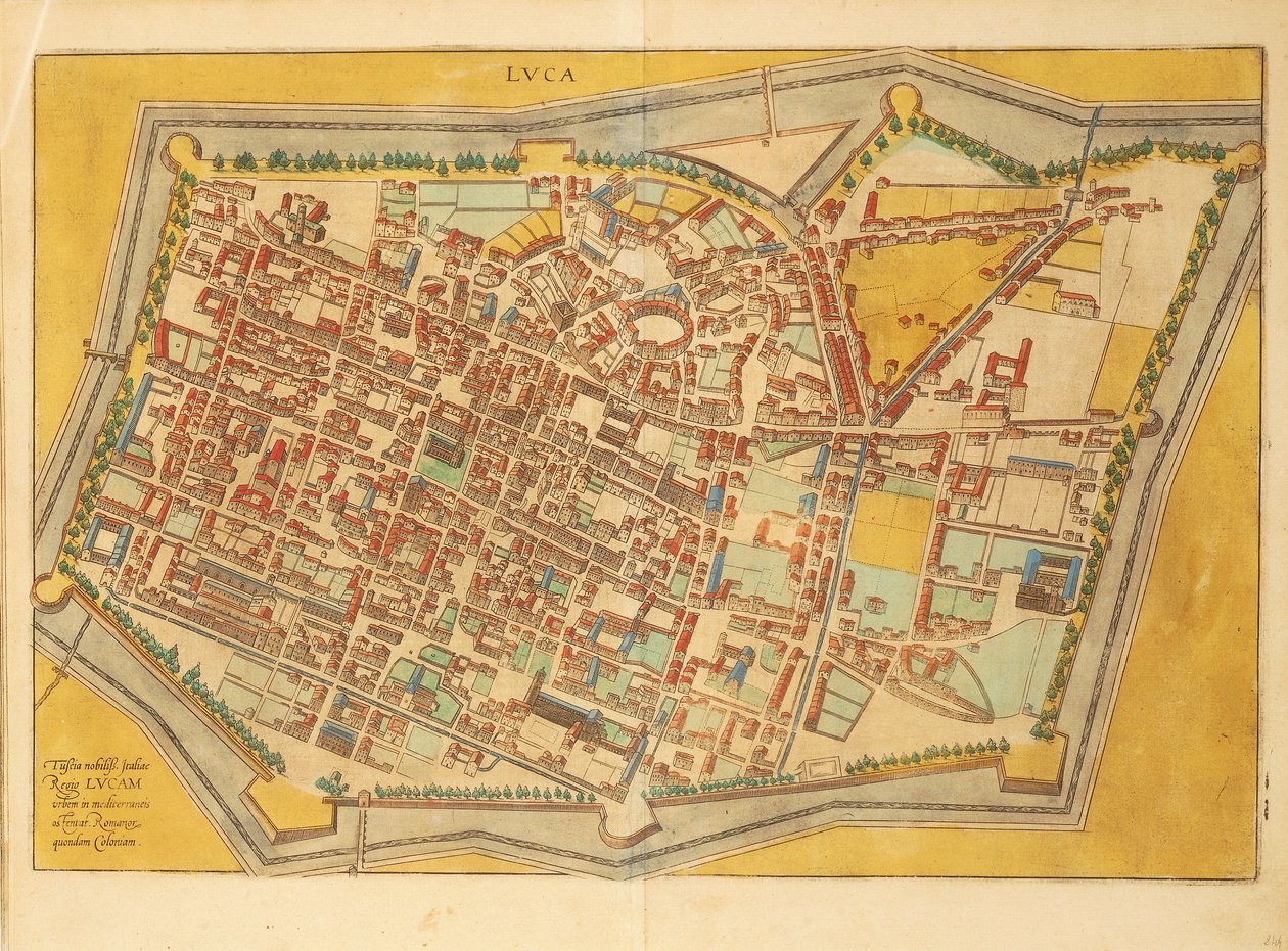 Mapa Lukki z Miast Świata autorstwa Georga Braun autorstwa Georg Braun and Hogenberg Franz