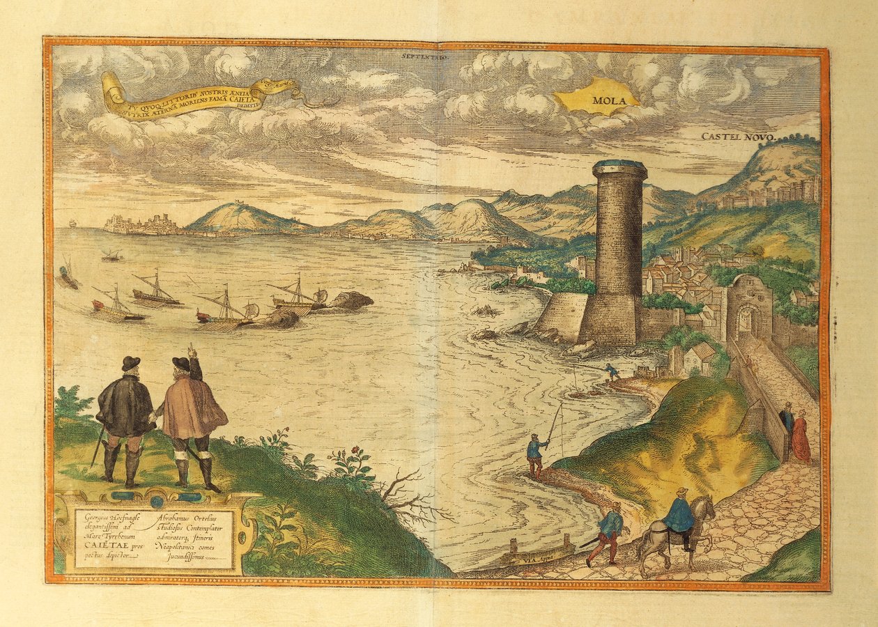Mapa Mola di Bari, region Apulia z Miast Świata autorstwa Georga Braun autorstwa Georg Braun and Hogenberg Franz