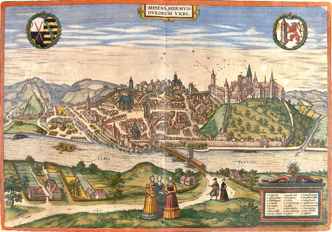 Miśnia, Niemcy autorstwa Georg and Hogenberg Franz (1535 90) Braun