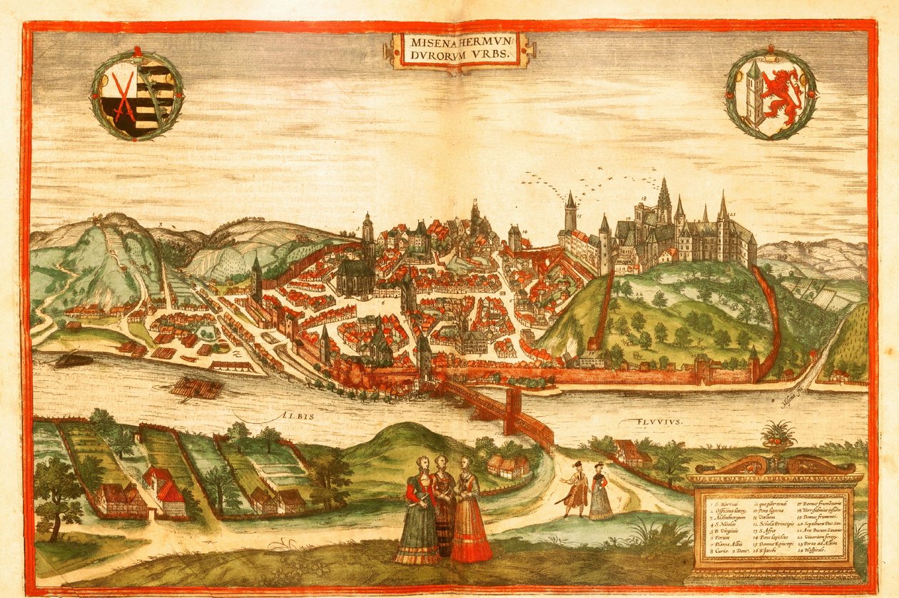 Miśnia, Niemcy autorstwa Georg and Hogenberg Franz (1535 90) Braun