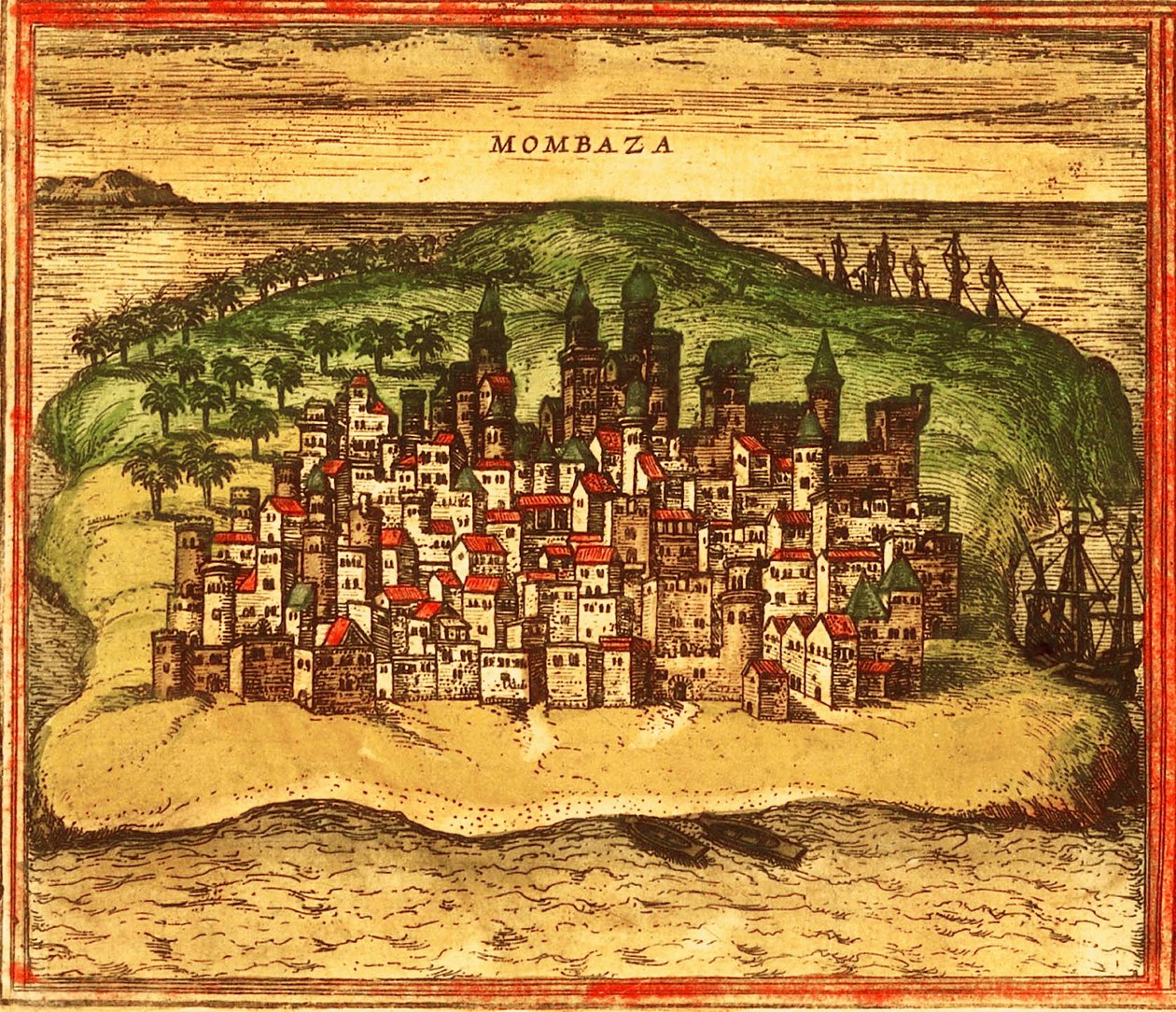 Mombasa, Kenia, Afryka autorstwa Georg and Hogenberg Franz (1535 90) Braun