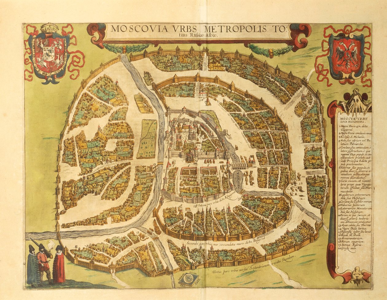 Moskwa ze Stanów Zjednoczonych – Georg Braun autorstwa Georg Braun and Hogenberg Franz