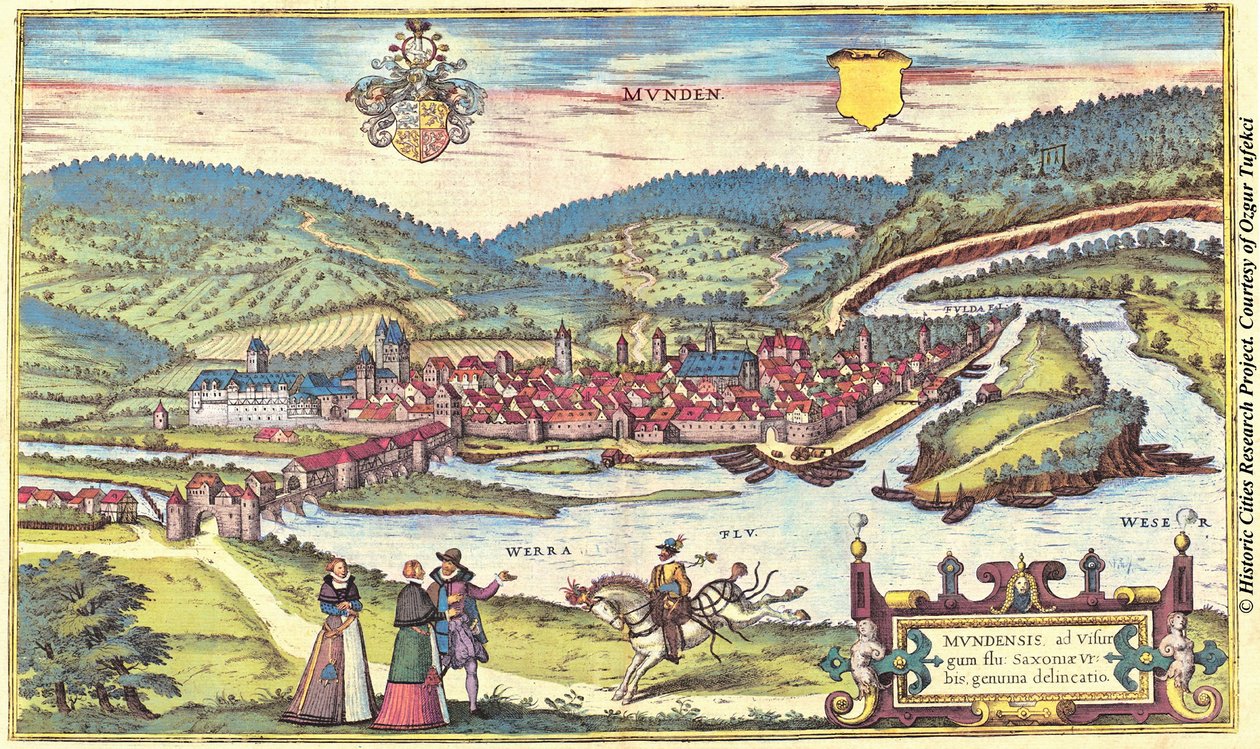 Munt, Munden, Szwajcaria autorstwa Georg and Hogenberg Franz (1535 90) Braun