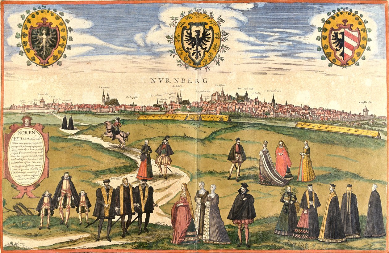 Norymberga, Niemcy autorstwa Georg and Hogenberg Franz (1535 90) Braun