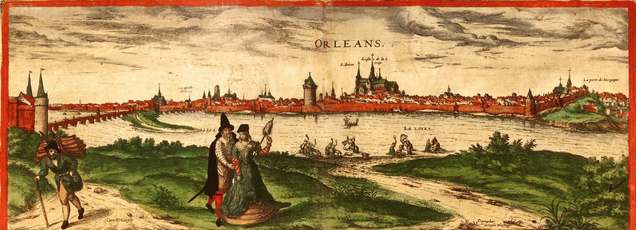 Orlean, Francja autorstwa Georg and Hogenberg Franz (1535 90) Braun
