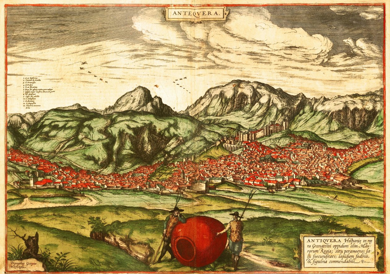 Chłopi z dużą beczką wina autorstwa Georg and Hogenberg Franz (1535 90) Braun