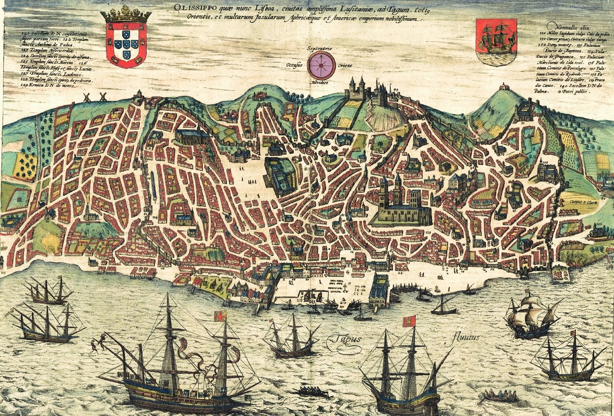 Portugalia autorstwa Georg and Hogenberg Franz (1535 90) Braun