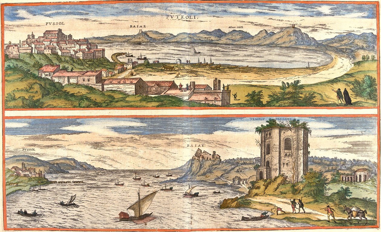 Pozzuoli, Baiae, Włochy autorstwa Georg and Hogenberg Franz (1535 90) Braun