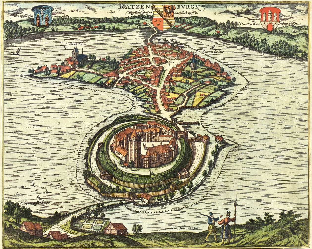 Ratzeburg, Niemcy autorstwa Georg and Hogenberg Franz (1535-90) Braun