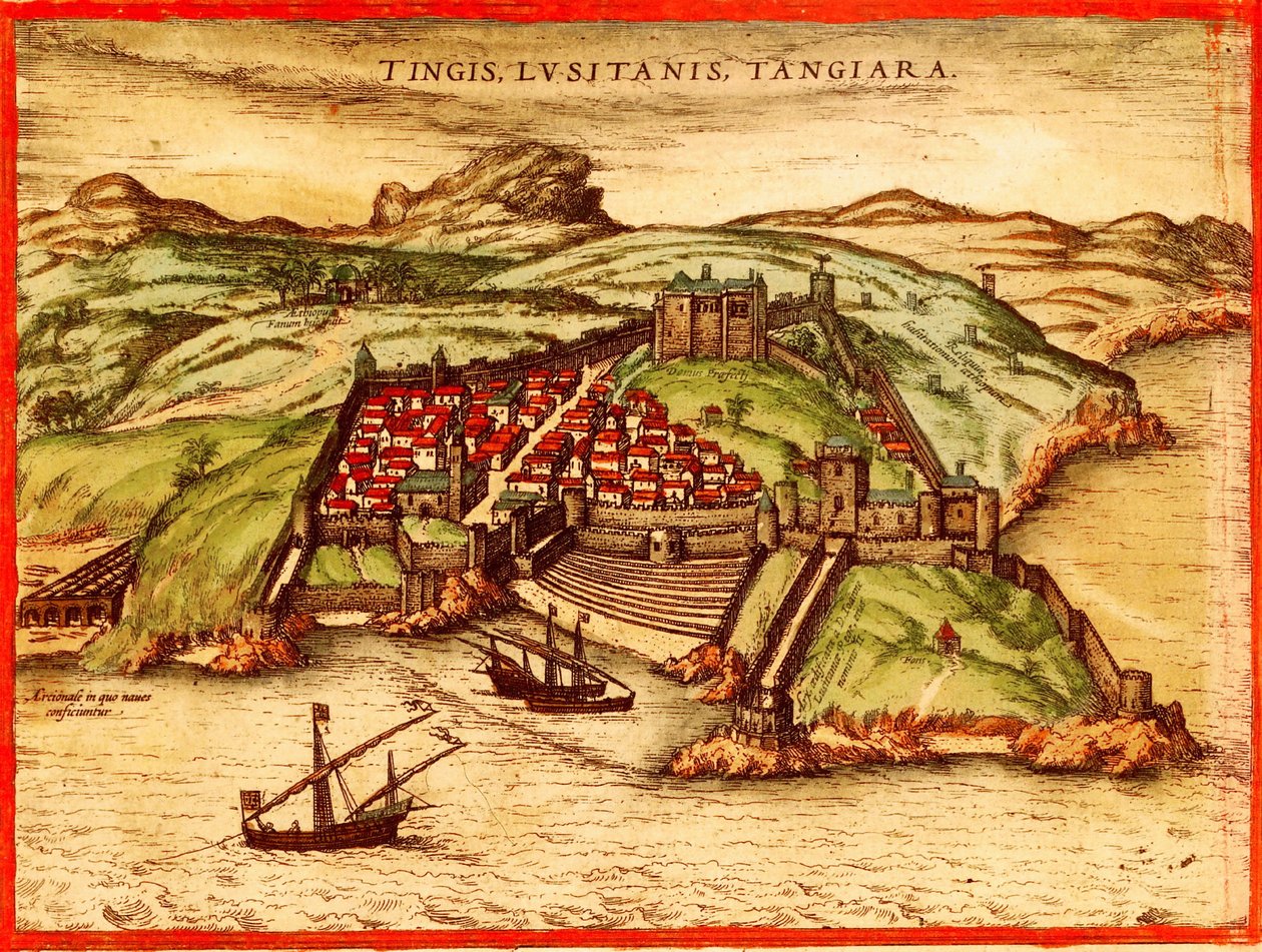 Tanger, Maroko autorstwa Georg and Hogenberg Franz (1535 90) Braun