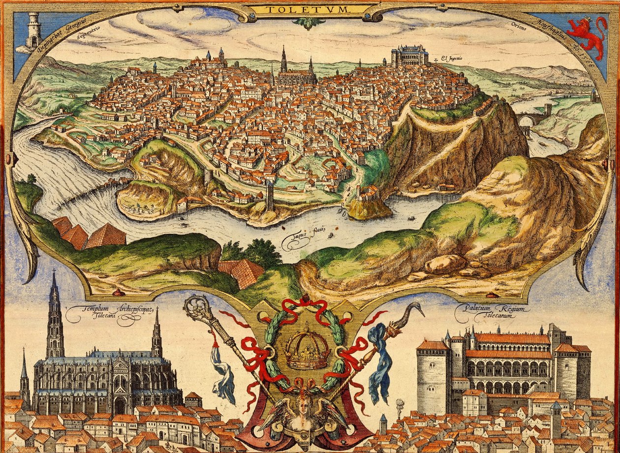 Toledo, Hiszpania autorstwa Georg and Hogenberg Franz (1535 90) Braun