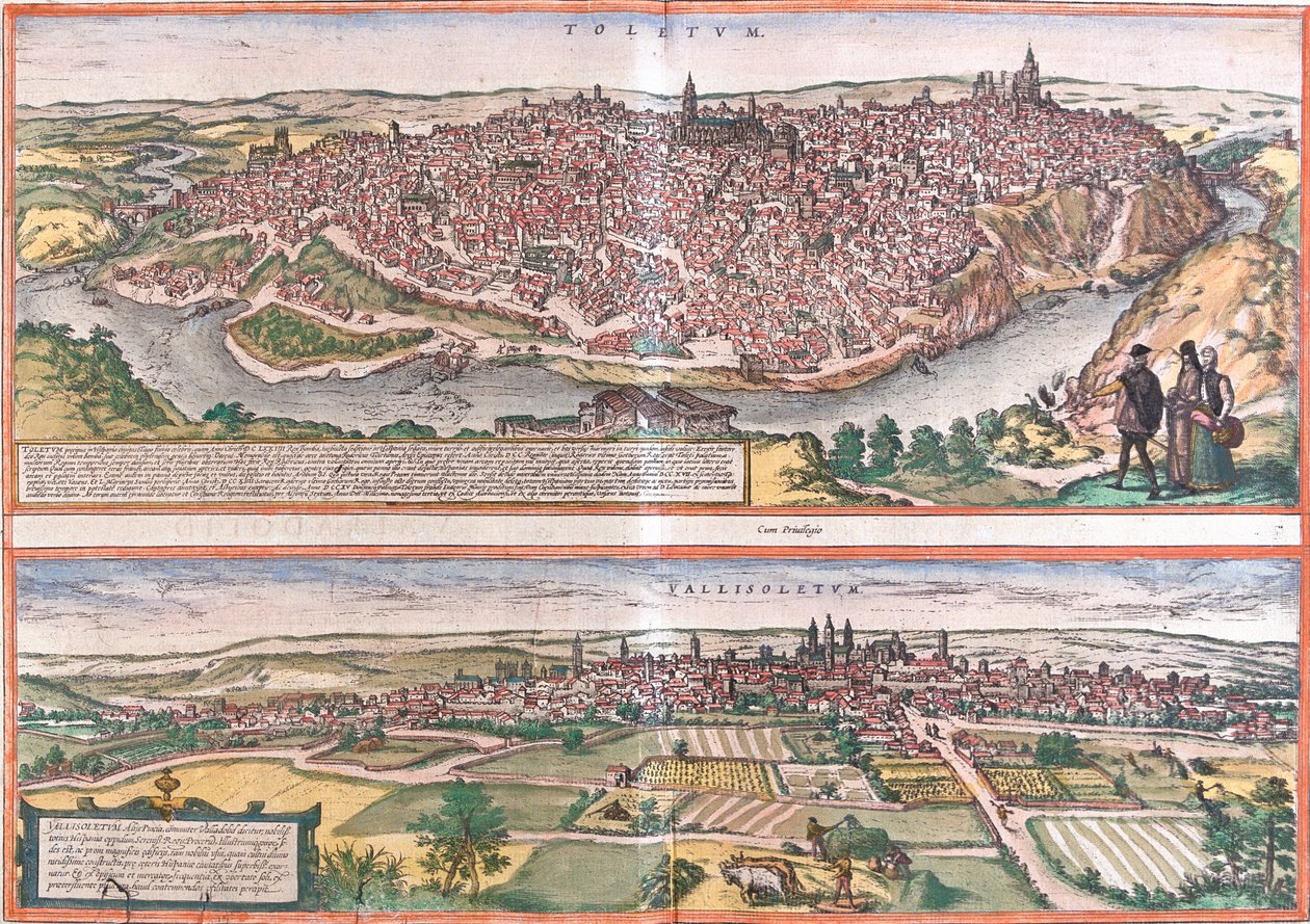 Toledo, Valladolid, Hiszpania autorstwa Georg and Hogenberg Franz (1535 90) Braun