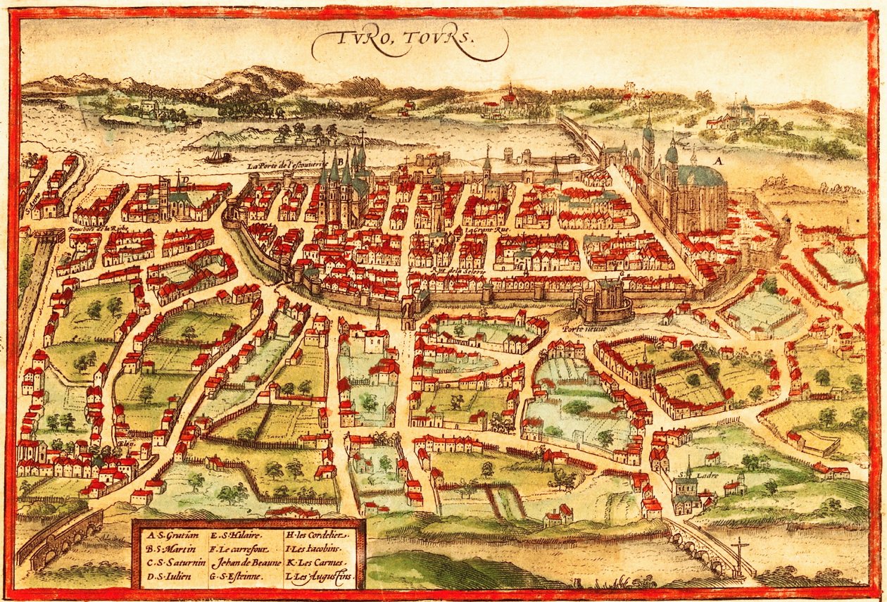 Tulon, Francja autorstwa Georg and Hogenberg Franz (1535 90) Braun