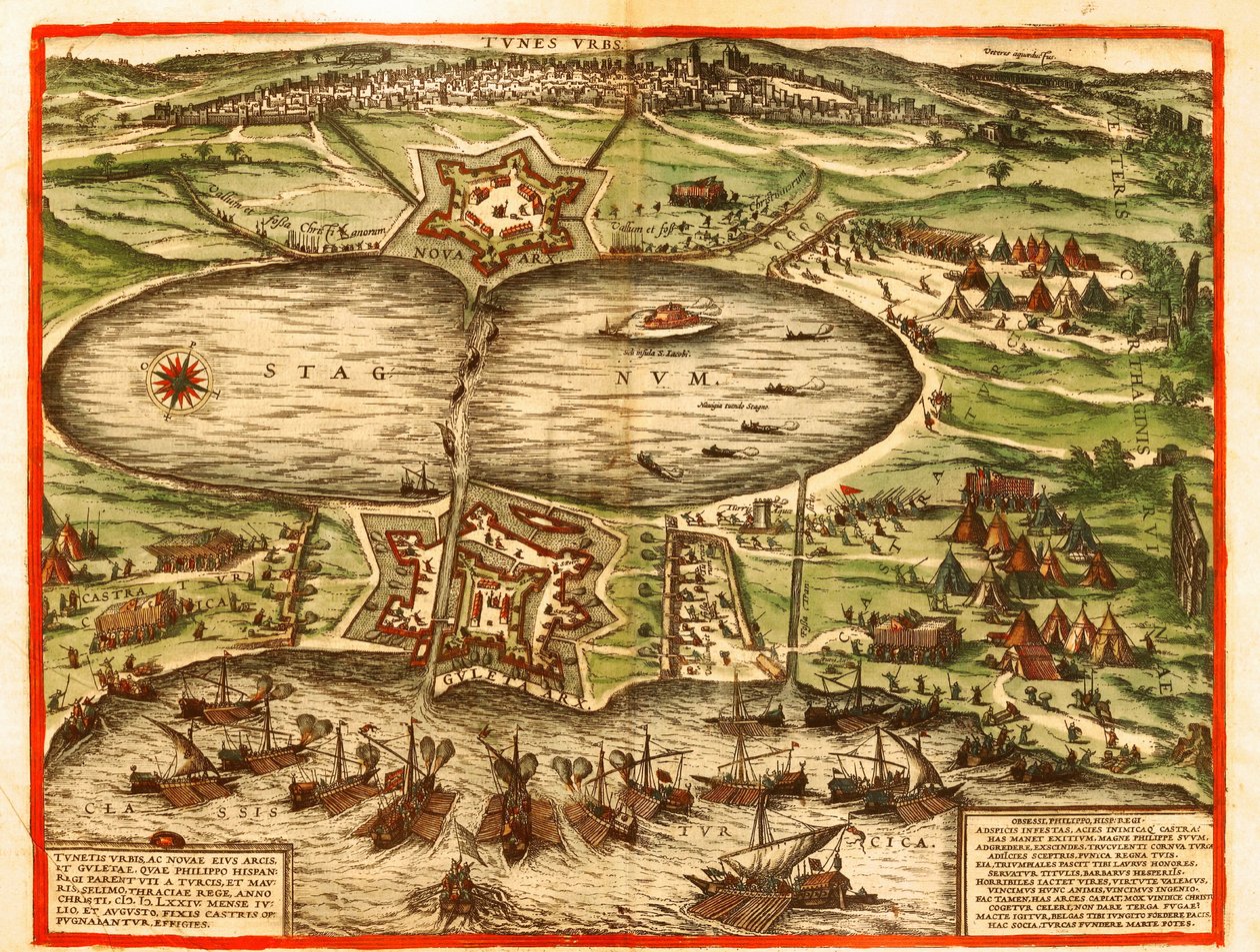 Tunis, Kartagina, Tunezja autorstwa Georg and Hogenberg Franz (1535 90) Braun