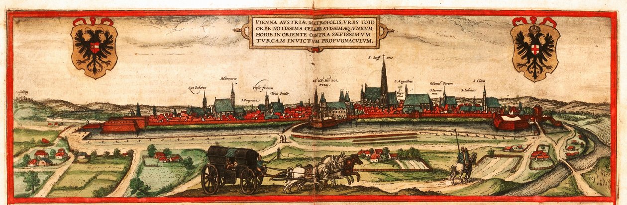 Vienna, Austria, Wien autorstwa Georg and Hogenberg Franz (1535 90) Braun