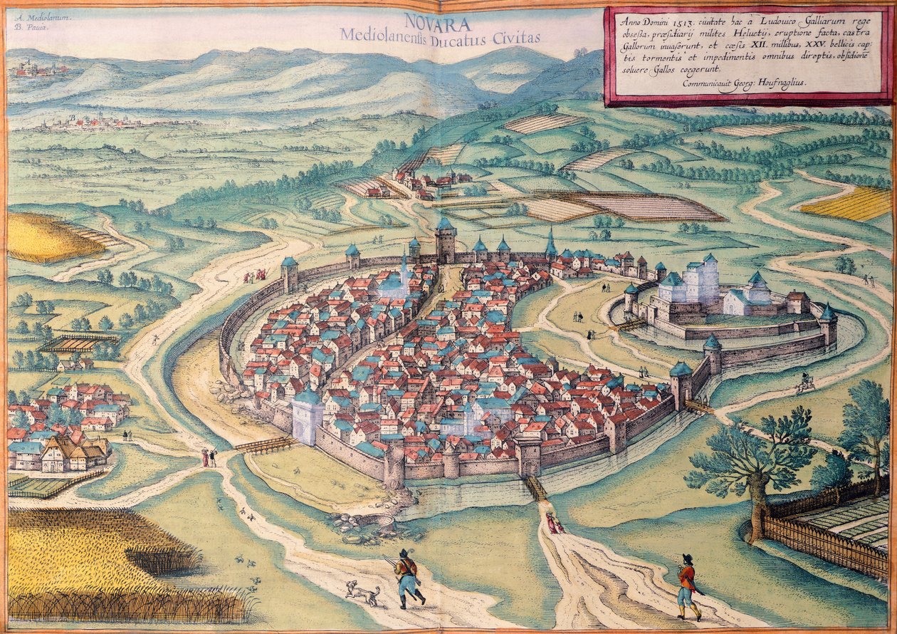 Widok Novary, Georg Braun i Franz Hogenberg autorstwa Georg Braun and Hogenberg Franz