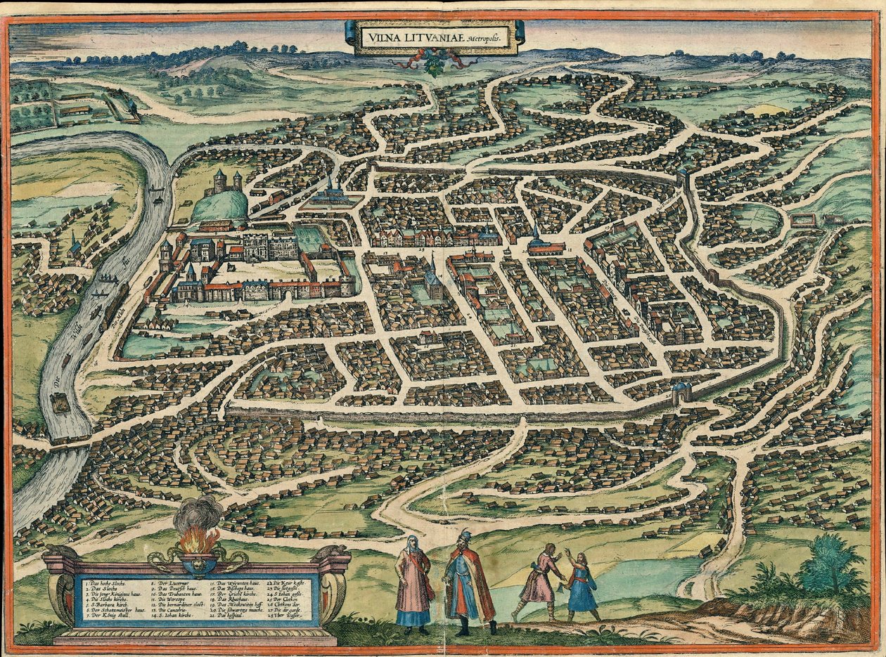 Wilno, Wilno, Litwa autorstwa Georg and Hogenberg Franz (1535 90) Braun