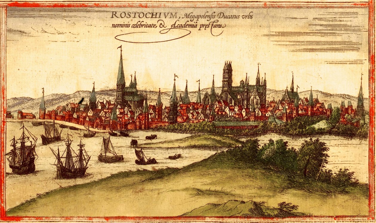 Wismar, Niemcy autorstwa Georg and Hogenberg Franz (1535 90) Braun
