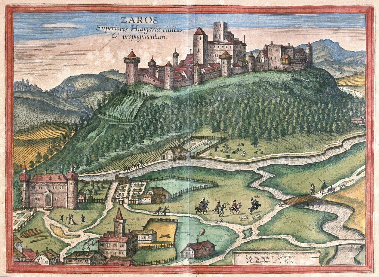 Zaros, na górze Ida, Kreta (rycina autorstwa Georg Braun and Hogenberg Franz