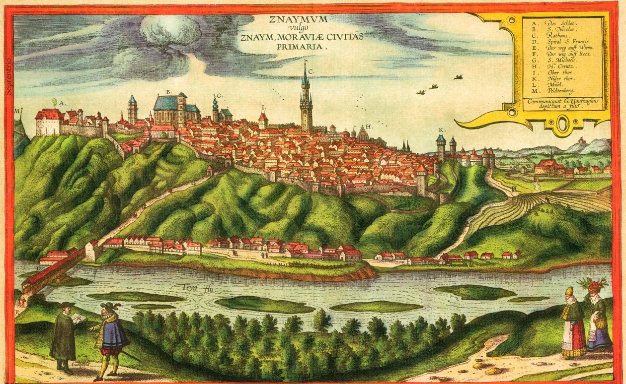 Znojmo, Czech Republic autorstwa Georg and Hogenberg Franz (1535 90) Braun
