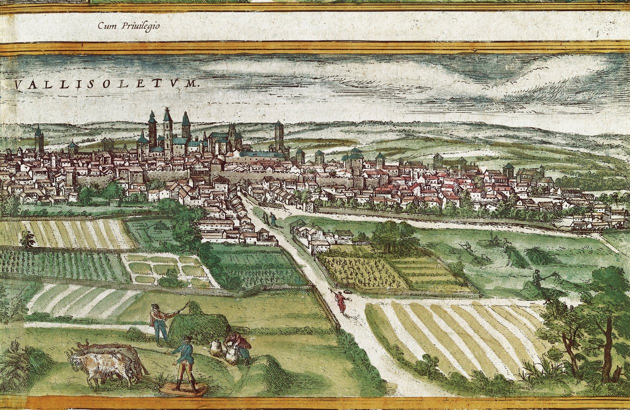 Grunt rolny w pobliżu Valladolid, w Stanach Zjednoczonych, Franz HOGENBERG (1535-1590) autorstwa Georg Braun and Hogenberg Franz