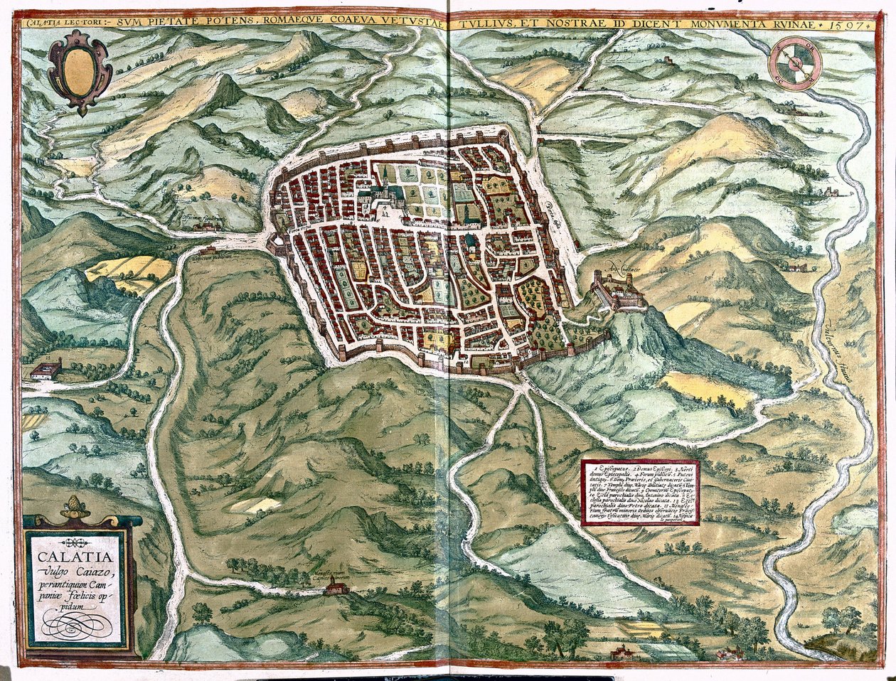 Caiazzo (prowincja Caserta), Włochy autorstwa Georg Braun and Hogenberg Franz