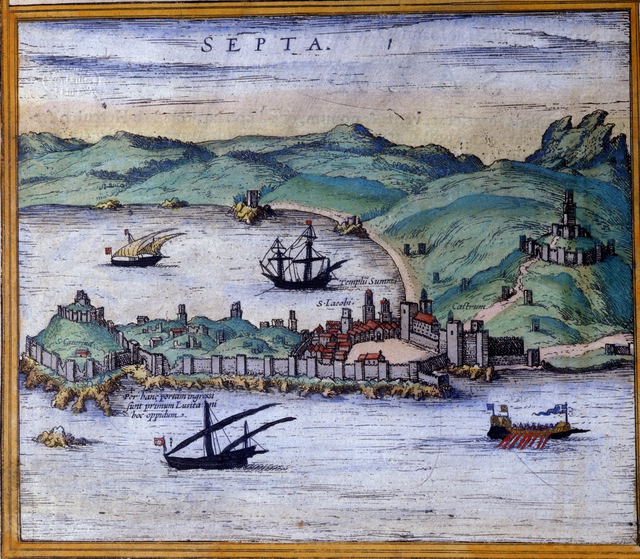 Ceuta, Maroko, z Atlasu „Miasta świata” autorstwa Brauna i Hogenberga autorstwa Georg Braun and Hogenberg Franz