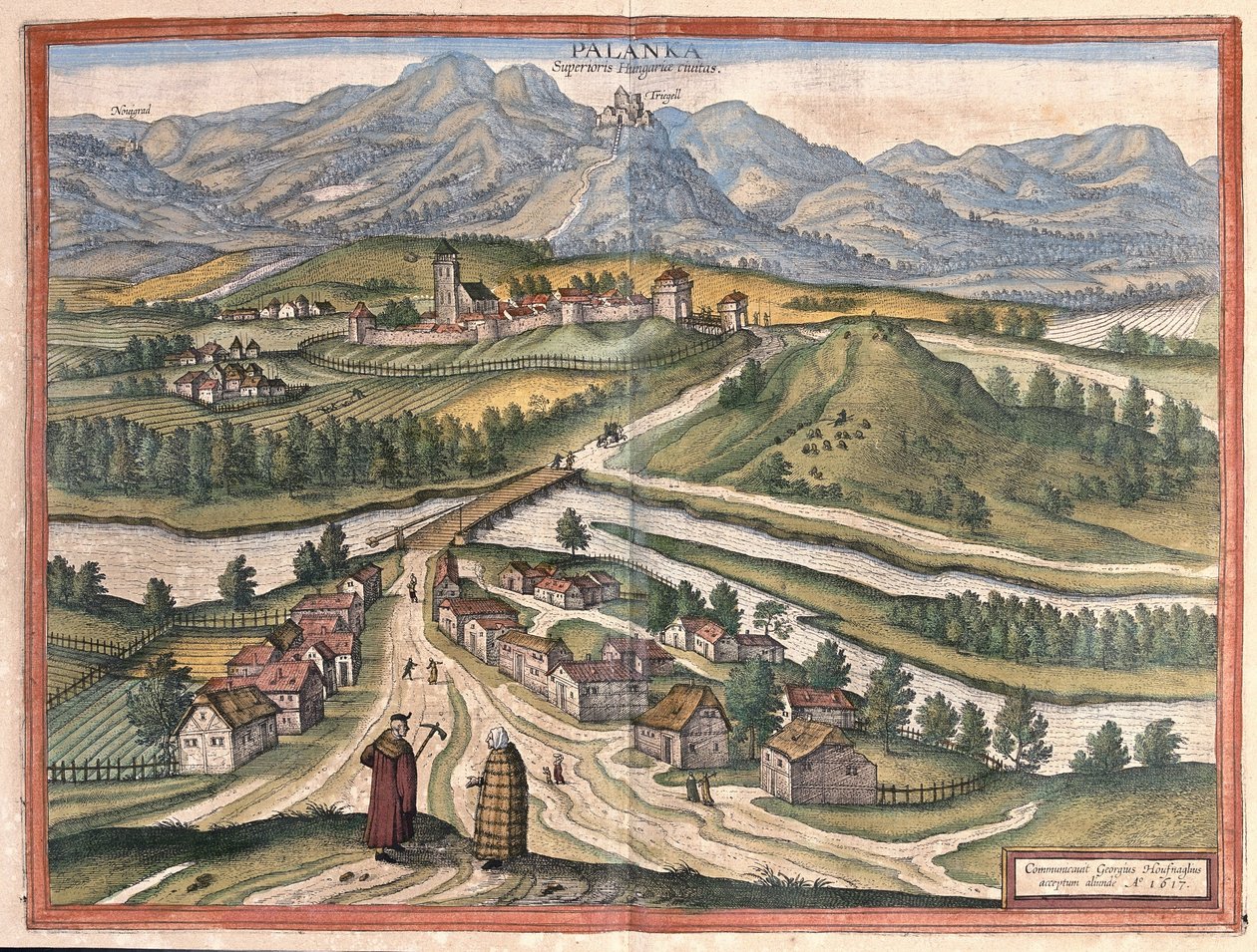 Dregelypalank, Węgry (Grawerowanie autorstwa Georg Braun and Hogenberg Franz