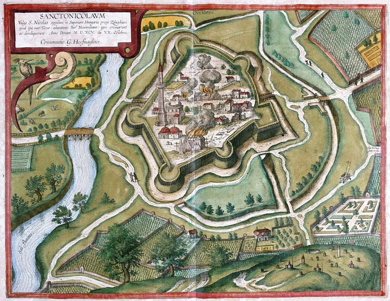 Torokszentmiklos, Węgry (Grawerowanie autorstwa Georg Braun and Hogenberg Franz