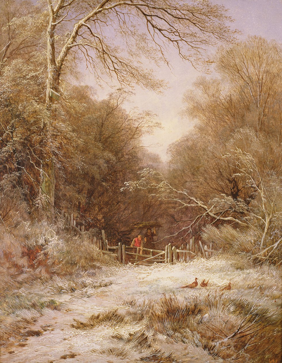 Uliczka: Zimowy poranek autorstwa George Alfred Williams