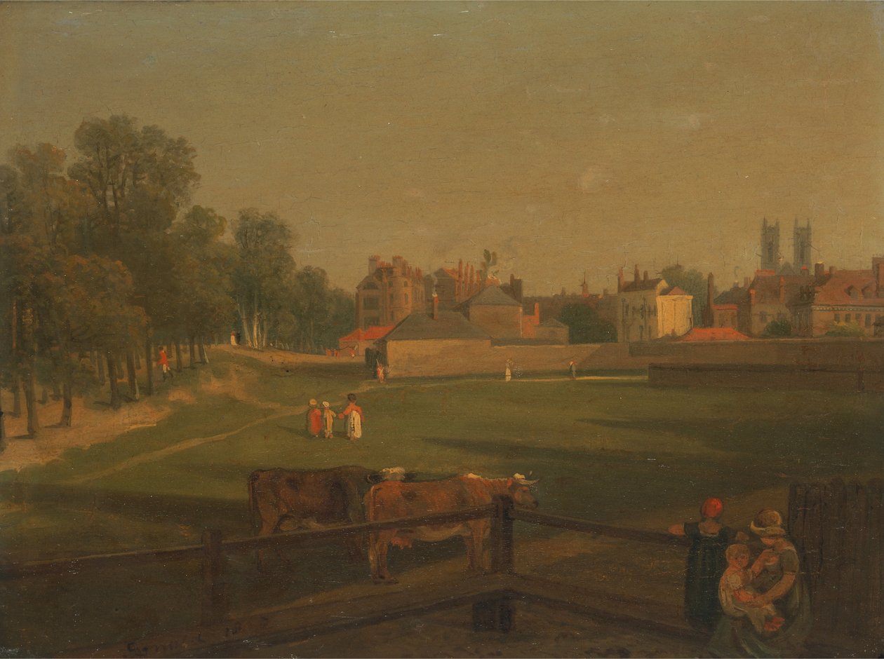 Zachodni widok części Westminster i Bird Cage Walk zaczerpnięty z Mill House..., autorstwa George Arnald