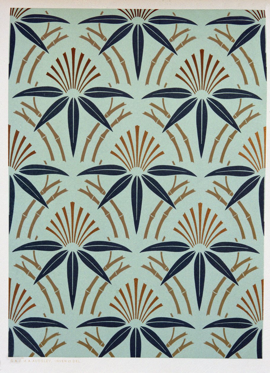Projekt liścia, ok. 1892 autorstwa George Ashdown Audsley