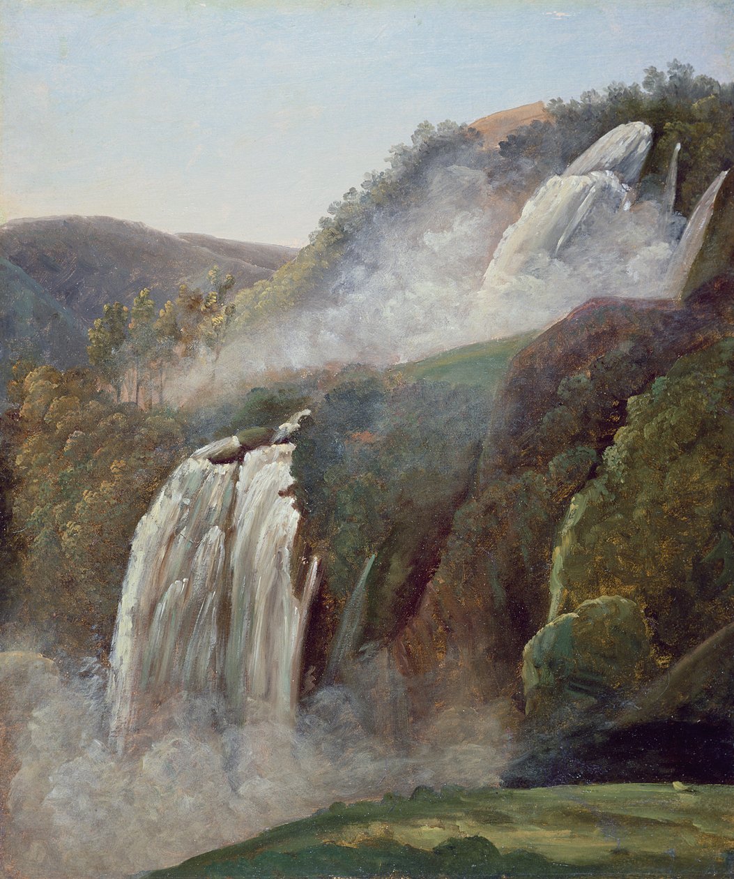 Wodospady w Terni (olej na papierze) autorstwa George Augustus Wallis