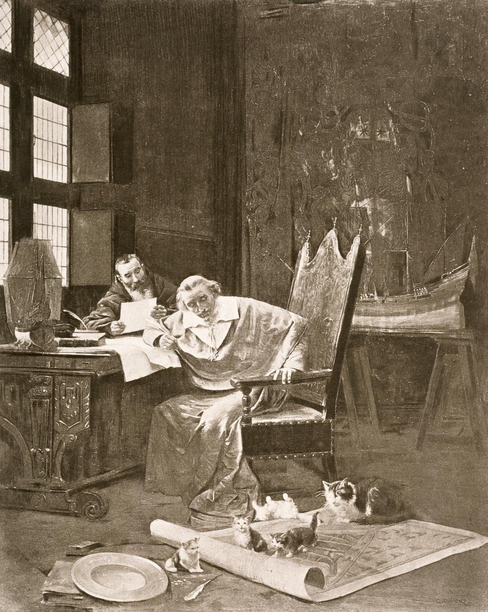 Richelieu i jego koty autorstwa George Barrie